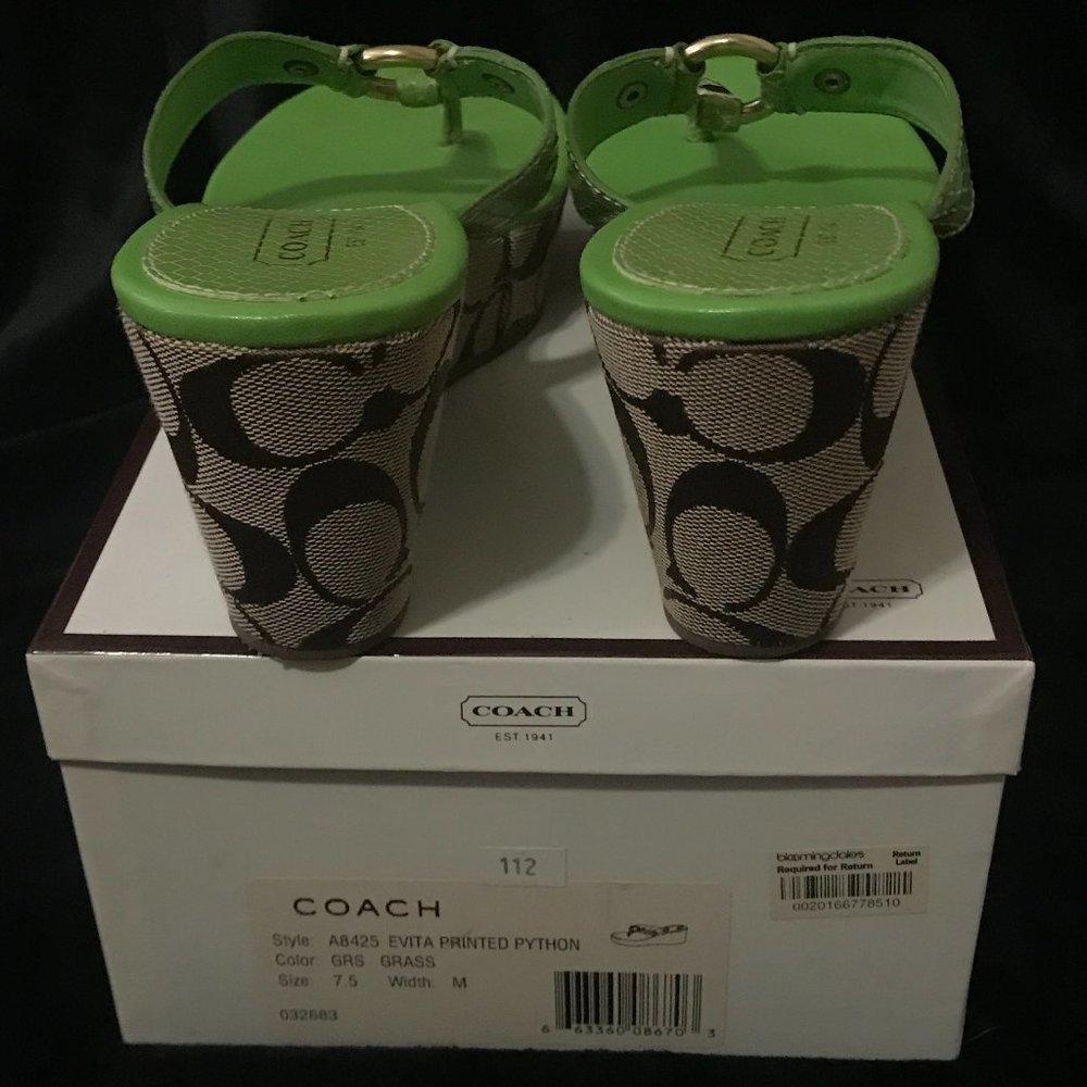 vintage coach signature wedge size 7.5